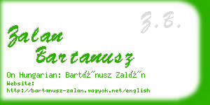 zalan bartanusz business card